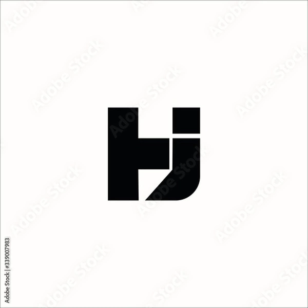Obraz HJ letter logo template vector