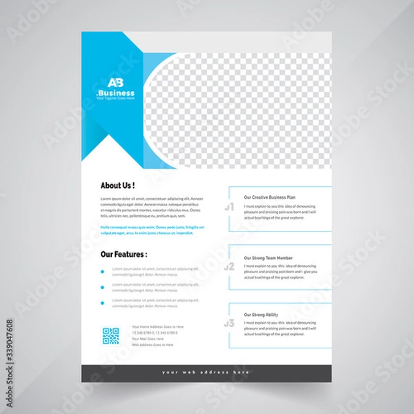 Obraz Creative shape Based Corporate Flyer Design Template