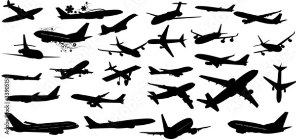Fototapeta Air Plane Silhouettes Collection