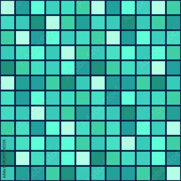 Fototapeta Floor and wall tiles. Beautiful mosaic stylish elegant modern interior. Ceramic floor. Coating. Template. Material for decoration. Vector background for 
for bath and pools