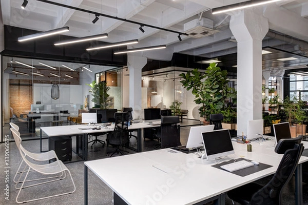 Obraz modern loft office interior with furniture