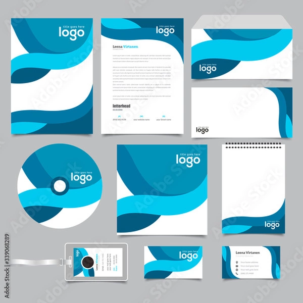 Obraz Corporate Brand Identity set. Business Mini
 Stationery Template Design.