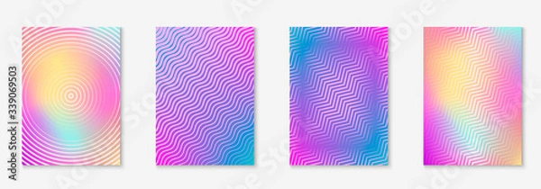 Fototapeta Minimalistic cover template set with gradients