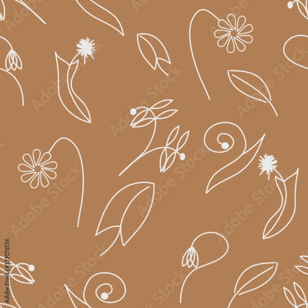 Obraz Wild flowers repeat pattern