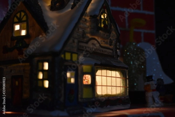 Obraz Casa navideña de juguete