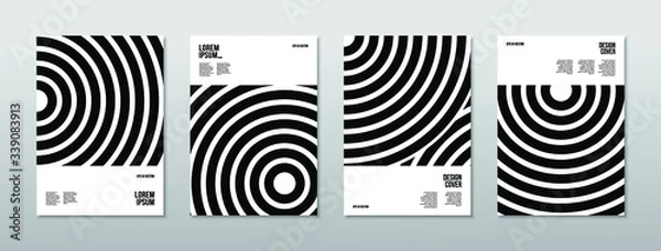 Fototapeta Minimal covers design. Future circle geometric patterns. Eps10 vector.