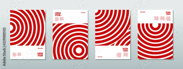 Fototapeta Minimal covers design. Future circle geometric patterns. Eps10 vector.