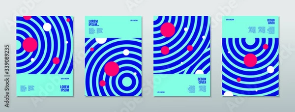 Fototapeta Minimal covers design. Future circle geometric patterns. Eps10 vector.