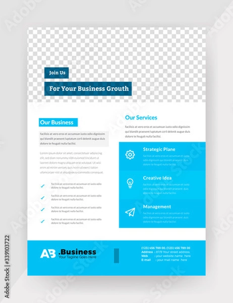 Fototapeta Unique Style & Creative shape Based Flyer Design Template