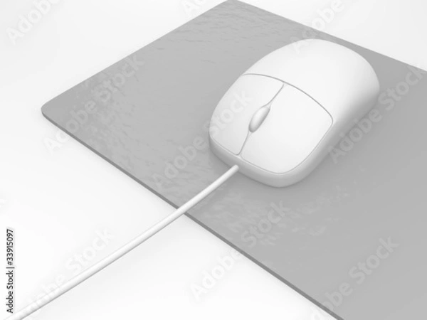 Obraz Mouse and mousepad