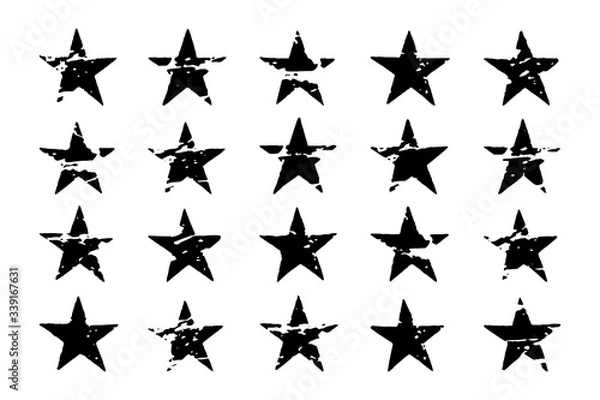 Obraz Black grunge star imprints