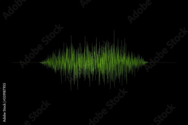 Obraz Green sound wave