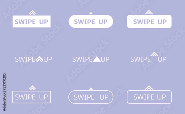 Fototapeta Swipe up button set