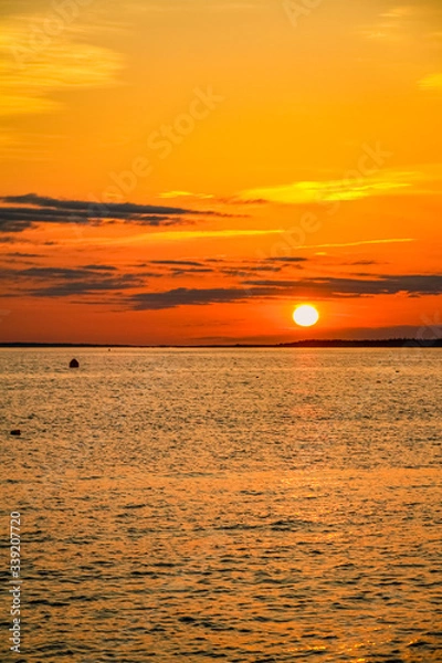 Obraz Beautiful coastal ocean shoreline scenery at the Atlantic Coast of Canada.