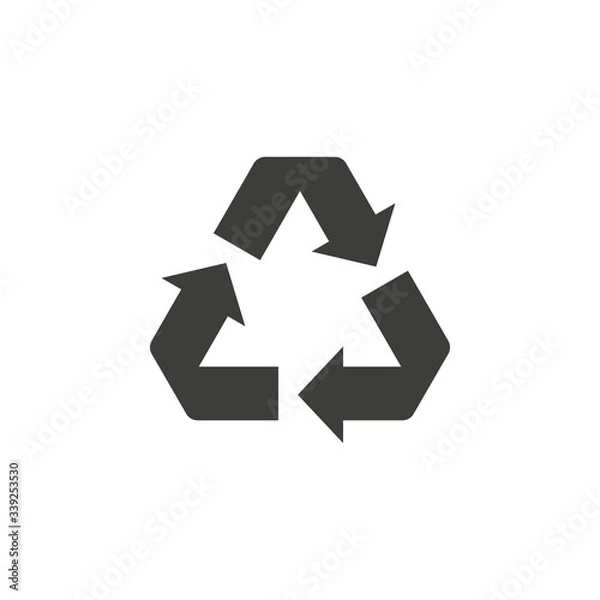 Fototapeta Recycle icon on white background