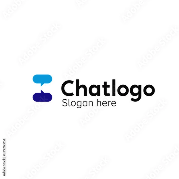 Fototapeta Creative Bubble Chat Concept Logo 