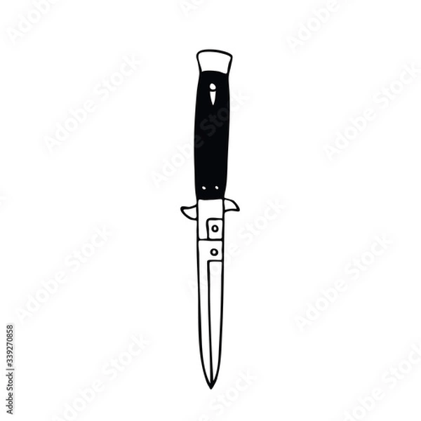 Obraz knife traditional tattoo flash