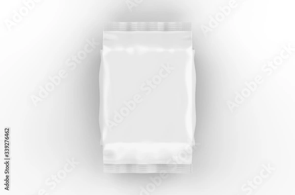 Fototapeta Blank Sanitary Napkin Packaging For Branding And Mock Up. 3d render illustration.