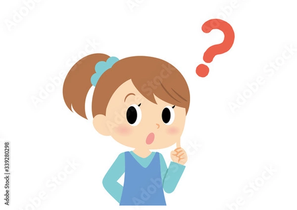 Fototapeta 女子の表情　疑問