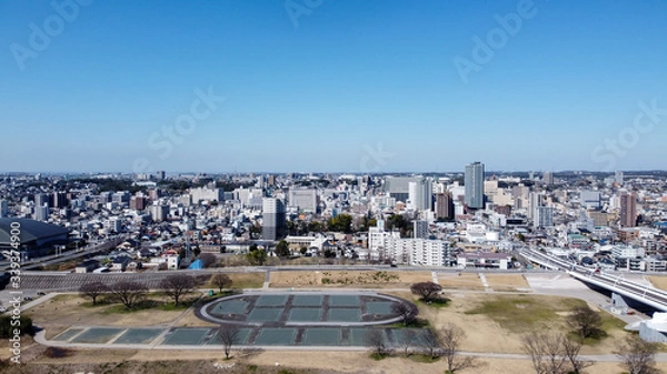 Fototapeta 豊田市街地　航空写真