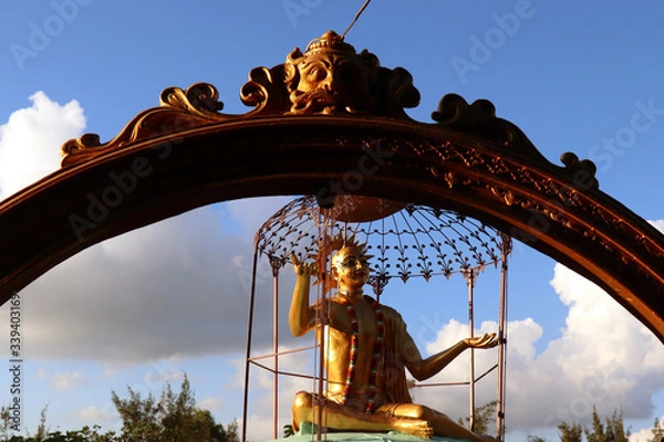 Obraz Sri Chaitanya statue at Gupta Vrindavan in Puri, Odisha, India. Gupta Vrindavan in Puri, Odisha. Sri Goura Bihar Ashrama. Interesting place of Puri. Tourist spot in Puri Gupta Brindaban.