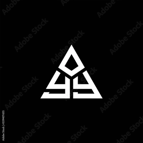Obraz YY monogram logo with 3 pieces shape isolated on triangle