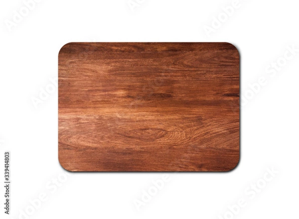 Fototapeta Empty rustic wood board texture isolated on white background with copy space for design or work. clipping path