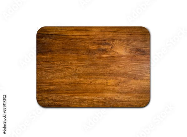 Obraz Closeup of pine wooden board isolated on white background with copy space and clipping path for design