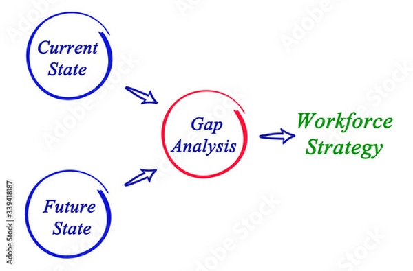 Fototapeta From Gap Analysis to Workforce Strategy