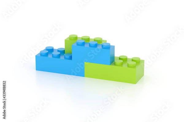 Obraz Business partnership concept make of building blocks