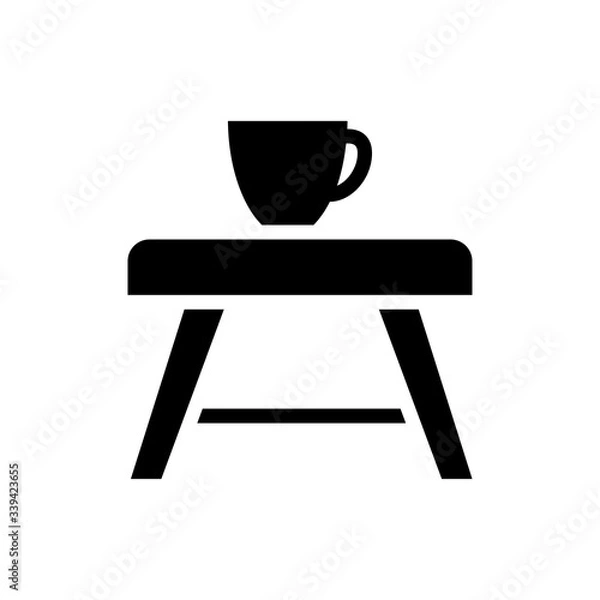 Fototapeta Coffee Table Vector Icon