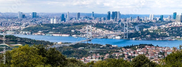 Obraz Istanbul townscape with Bosphorus Bridge