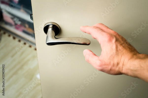 Obraz ドアノブ　手