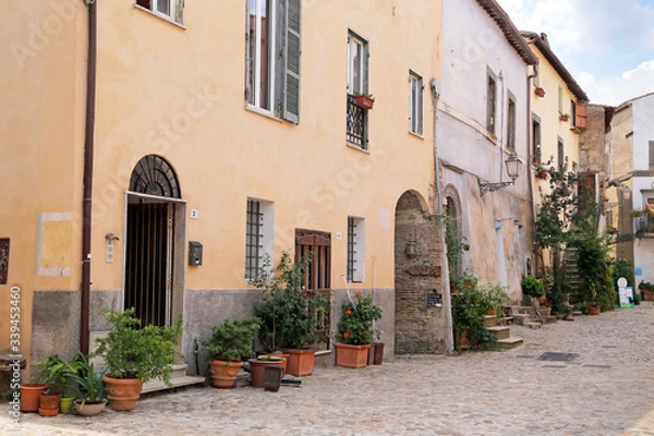 Fototapeta Calcata (VITERBO), Italy - July 27, 2019: Calcata, comune and town in the Province of Viterbo in the Italian region Latium