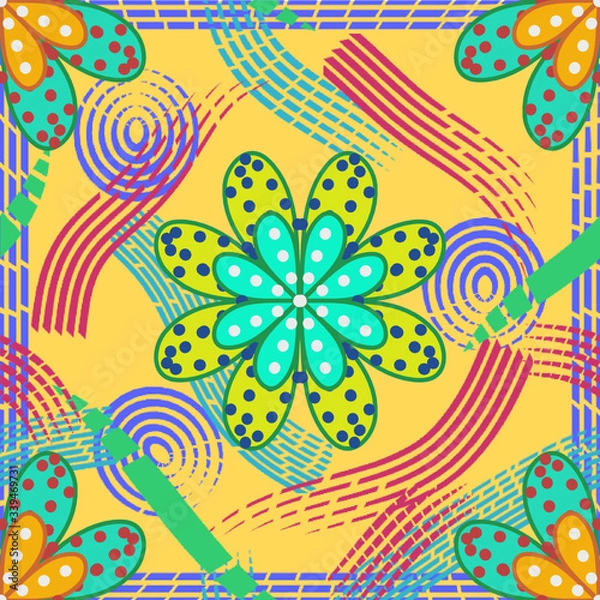 Obraz seamless repeat floral pattern