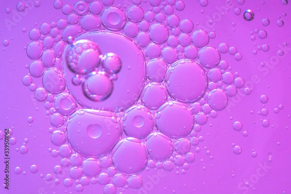 Fototapeta Bubbles pink background