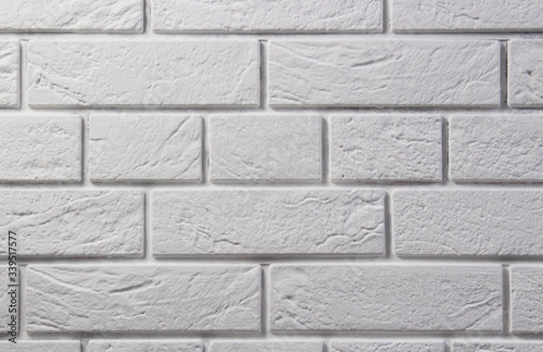 Obraz white and gray brick wall texture