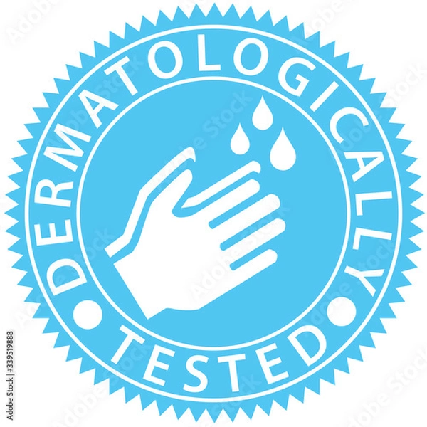 Fototapeta Dermatologically tested label, vector illustration