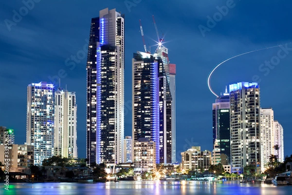 Fototapeta australian modern city at night