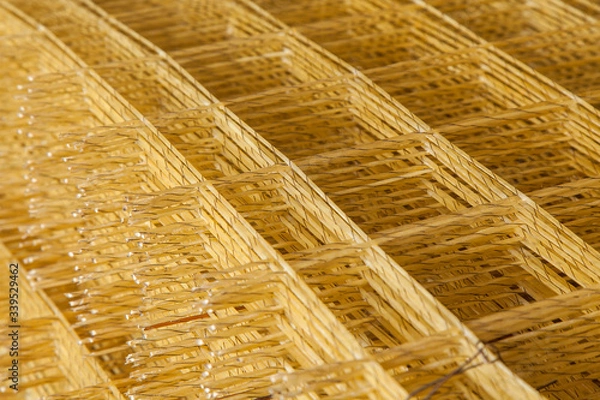 Fototapeta Composite Rebars. Reinforcing cage. Fiberglass reinforcement.