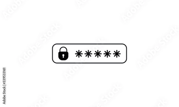 Fototapeta password protection icon, password vector icon