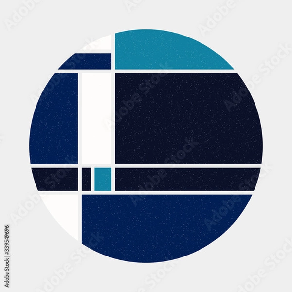 Fototapeta Mondrian style art colorful logo design illustration