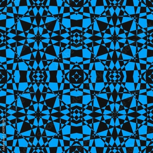 Obraz seamless pattern with blue tiles