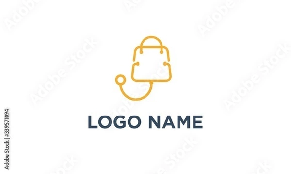 Obraz retail logo with stethoscope designs concept  