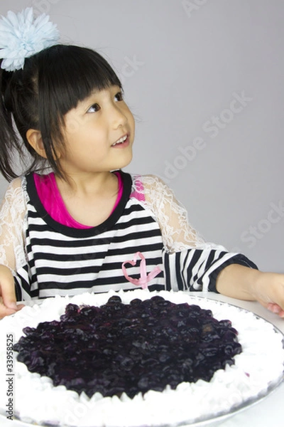 Obraz ケーキと女の子