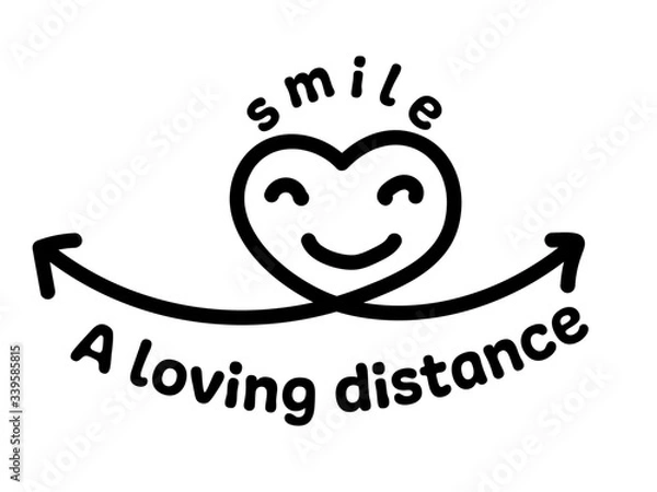 Obraz 笑顔ハートの矢印