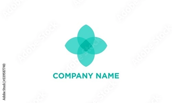 Fototapeta medical logo with cross and overlay design