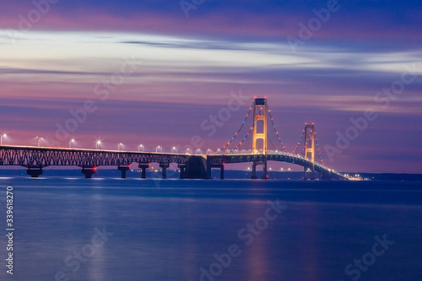 Obraz Mackinac Bridge in sunset
