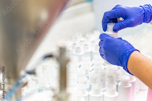 Obraz cosmetic factory assembly line