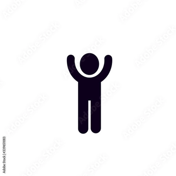 Obraz Man icon isolated on white background.